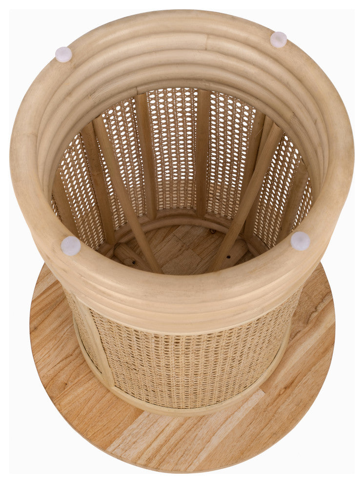 Brisa Rattan Coffee Table/ End Table With Wood Top, End Table