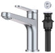 KRAUS Indy Single Handle Basin Bathroom Faucet Chrome, Pop Up Drain