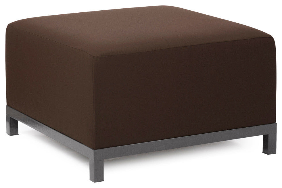 Seascape Axis Ottoman Slipcover, Chocolate
