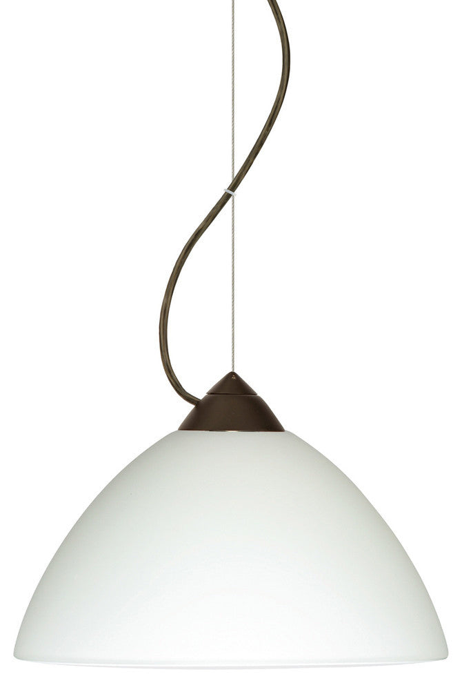 Tessa 1 Light Pendant Lighting, Bronze, LED
