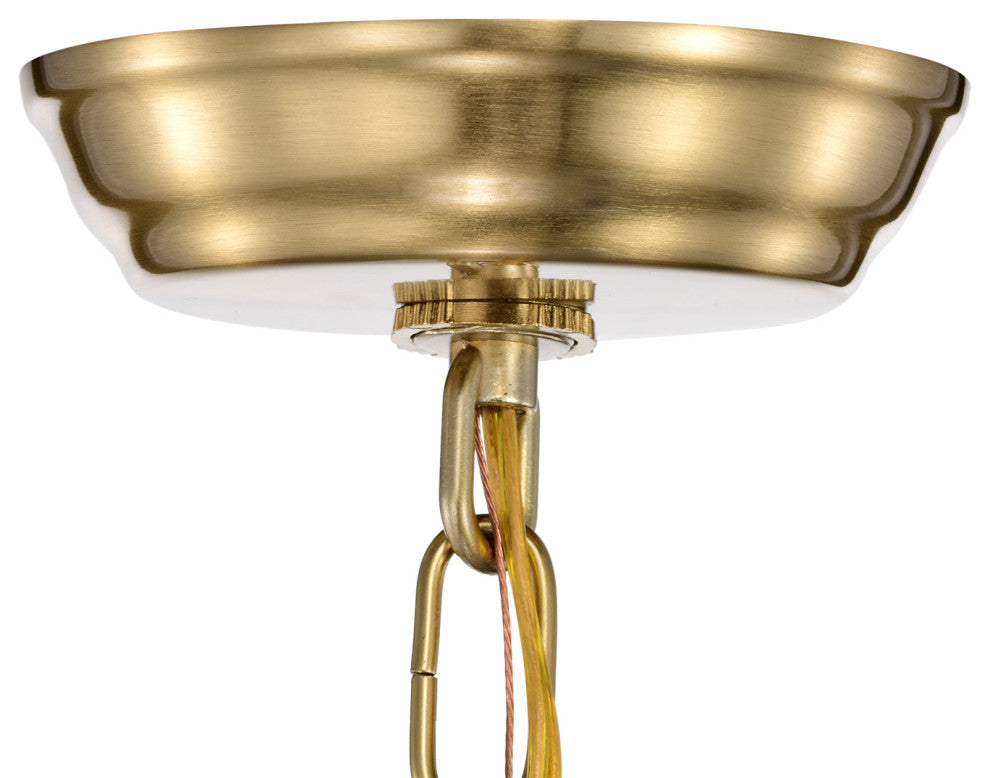 4-Light 12 in. Gold Caged Lantern Modern Pendant