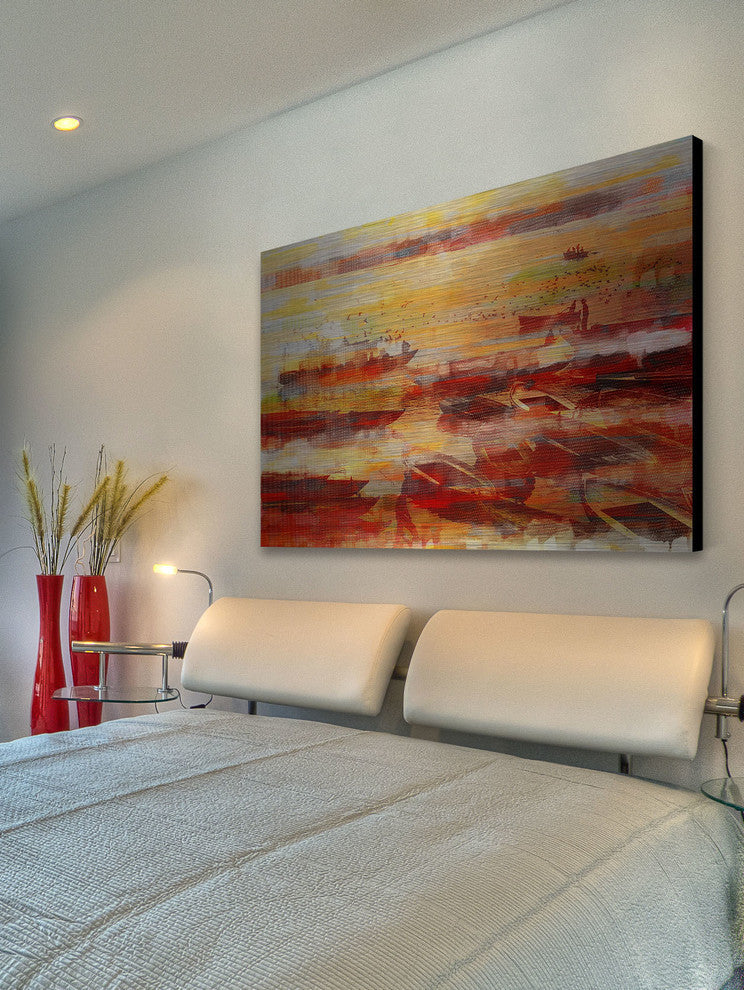 "Ozar" UV Ink Print on Brushed Aluminum, 60"x40"