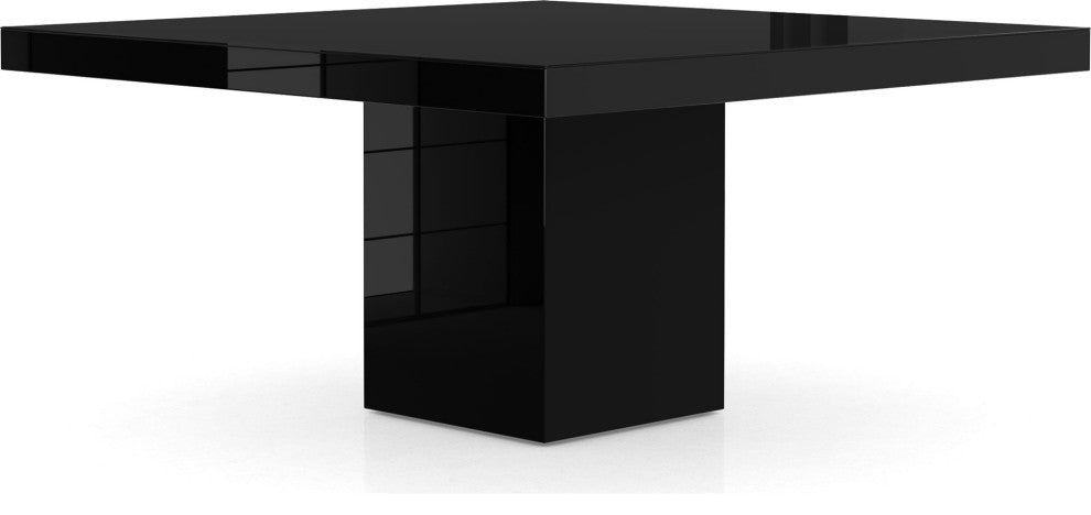 Morley Dining Table in Black Glass