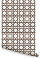 Geometric Peel and Stick Peel and Stick Vinyl Wallpaper , Brown, 24"w X 60"h