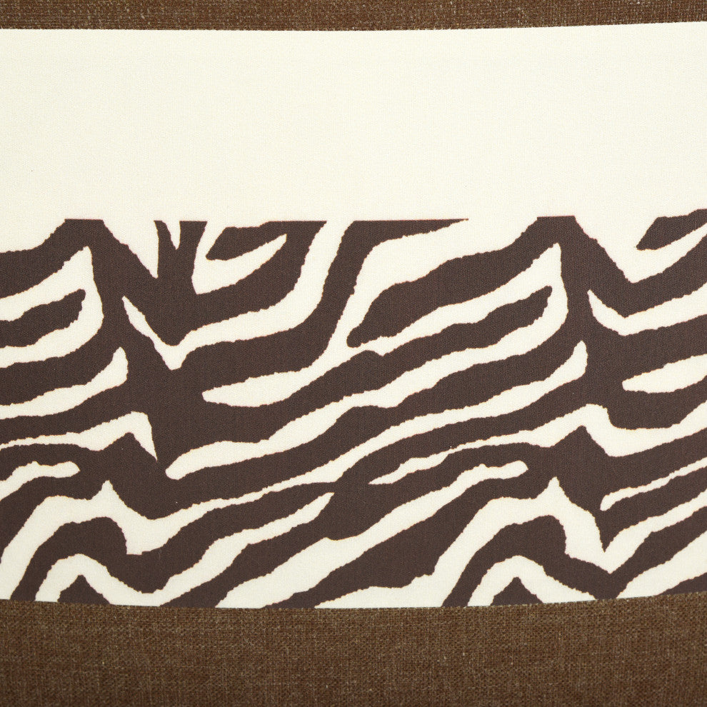 Dann Foley Square Linen Cushion Zebra Print Upholstery