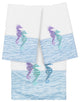 100% Turkish Cotton Sofia 3-Piece Embellished Towel Set, White / Blue