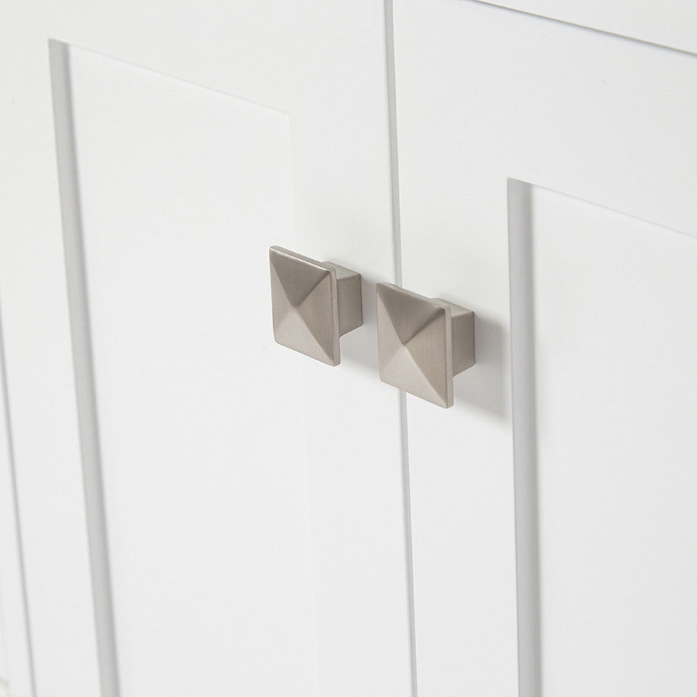 ARIEL Cambridge 49" Single Oval Sink Bathroom Vanity White With Quartz Top