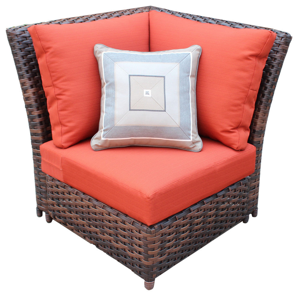 Huntington Corner Chair in Sunsetter Capri