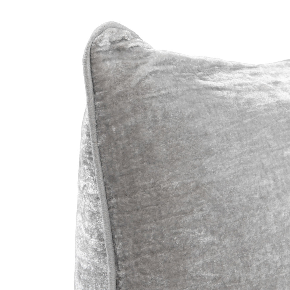 Lexington Viscose Silk Blend Throw Pillow, Gray, 22x22