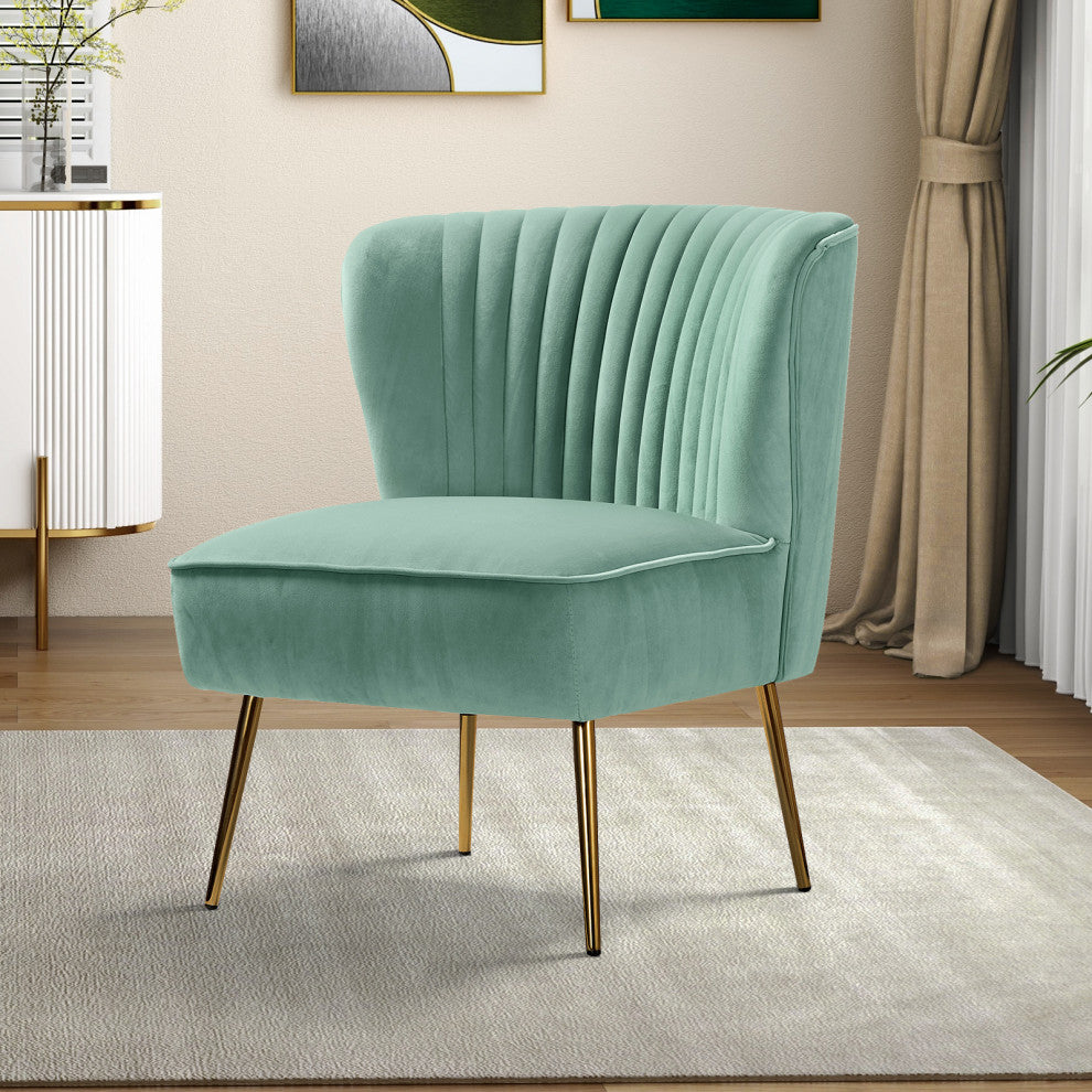 Velvet Accent Dining Chair, Sage
