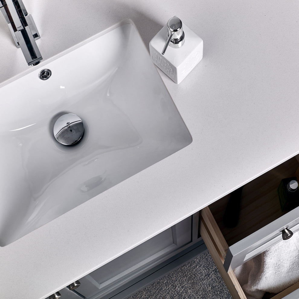 Fresca Manchester 40" Gray Cabinet With Top and Sink