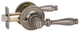 Callan Silona Privacy Lever Set, Antique Silver