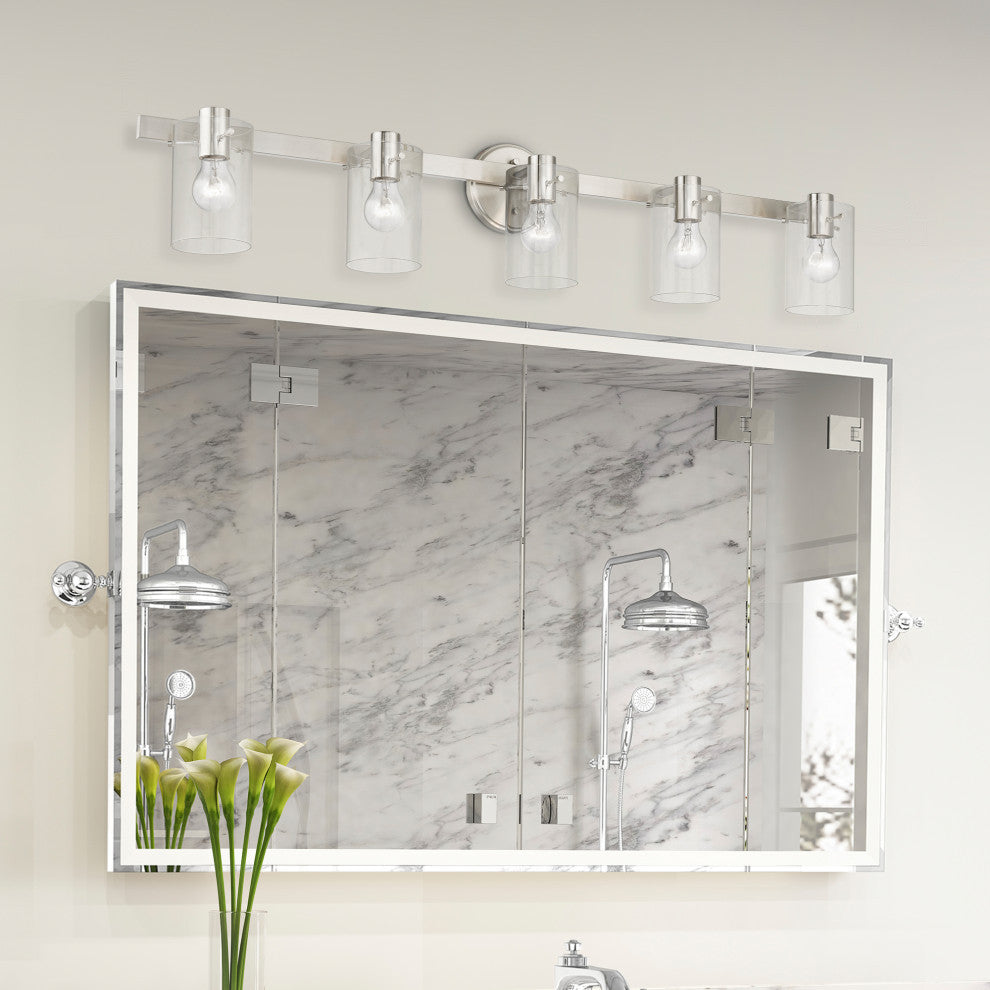 Munich 5 Light Brushed Nickel Vanity Sconce