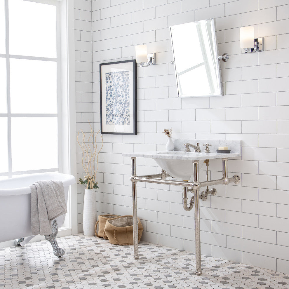 Embassy 30" Wash Stand Set, Yellow, Polished Nickel F2-0009 Faucet