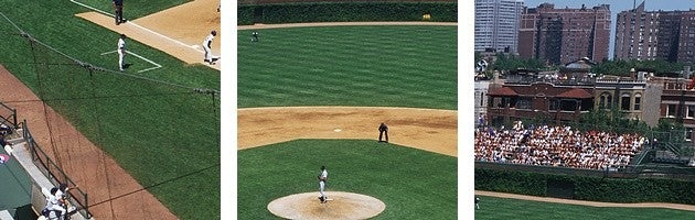 "Illinois, Chicago, Cubs, baseball" Canvas Art, 36"x12"x1.25"