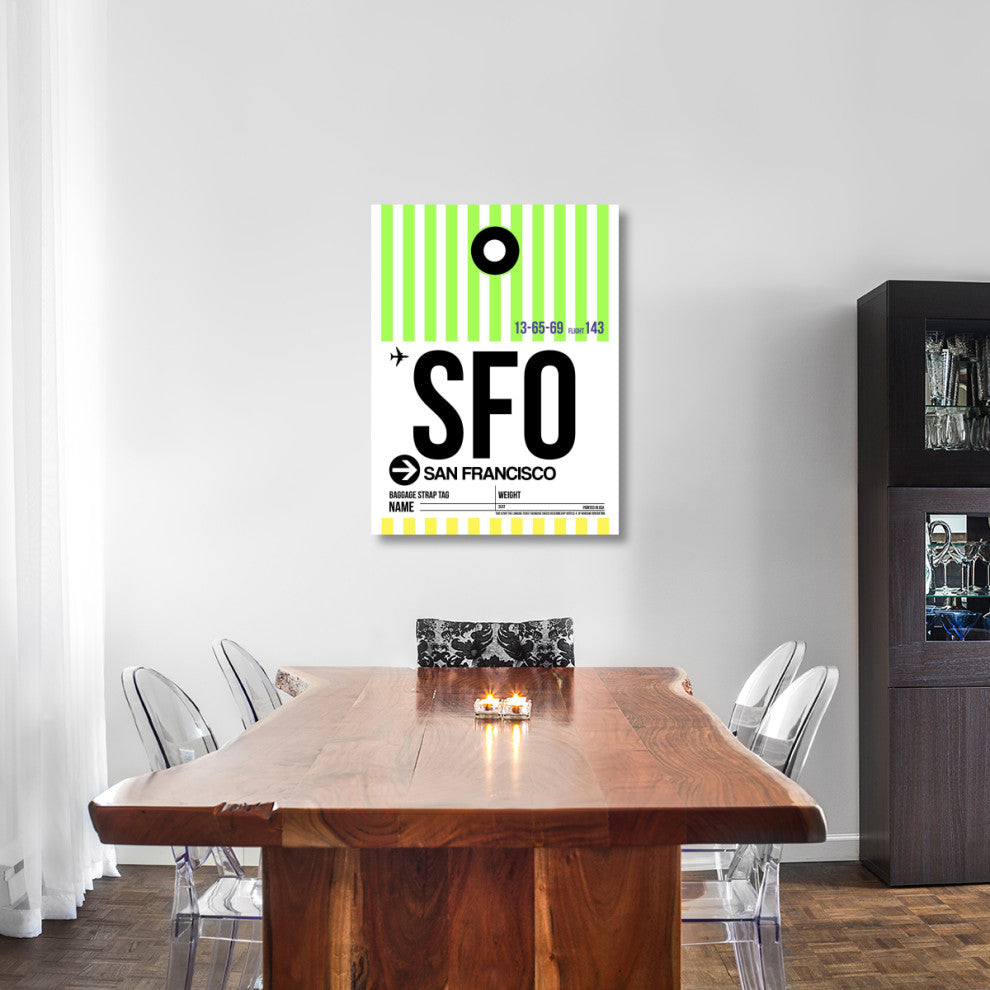 "SFO San Francisco Luggage Tag 3" Fine Art Print