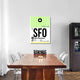 "SFO San Francisco Luggage Tag 3" Fine Art Print