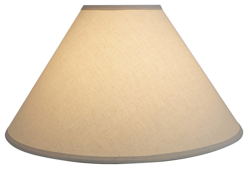 32204 Hardback Empire Shaped Spider Lamp Shade, Off White, 19" wide, 6"x19"x12"