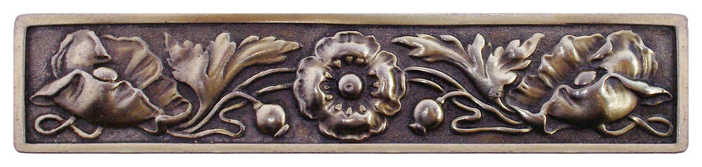 Poppy Pull Antique Brass, Antique Brass
