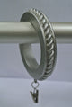 2 1/2" Rope Designer Curtain Rings, Pewter, Set of 8