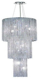 Elegant Moda Foyer Hall Light, Chrome Finish With Royal Cut Crystal
