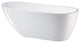 Vanity Art Freestanding Acrylic Soaking Bathtub, White/Polished Chrome, 67"