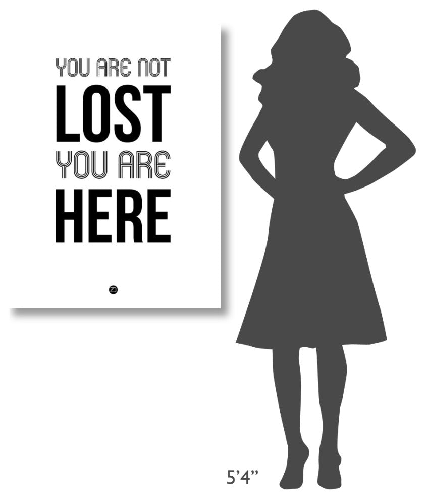 "You Are Not Lost Poster White" Fine Art Print