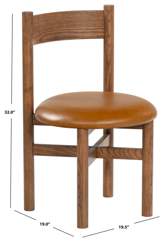 Safavieh Couture Tayla Dining Chair, Walnut/Brown
