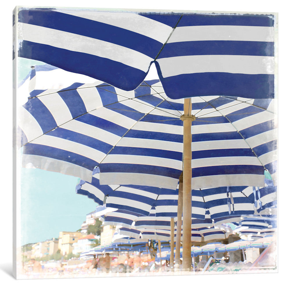 "Beach Club" by Charlie Carter, Canvas Print, 37"x37"