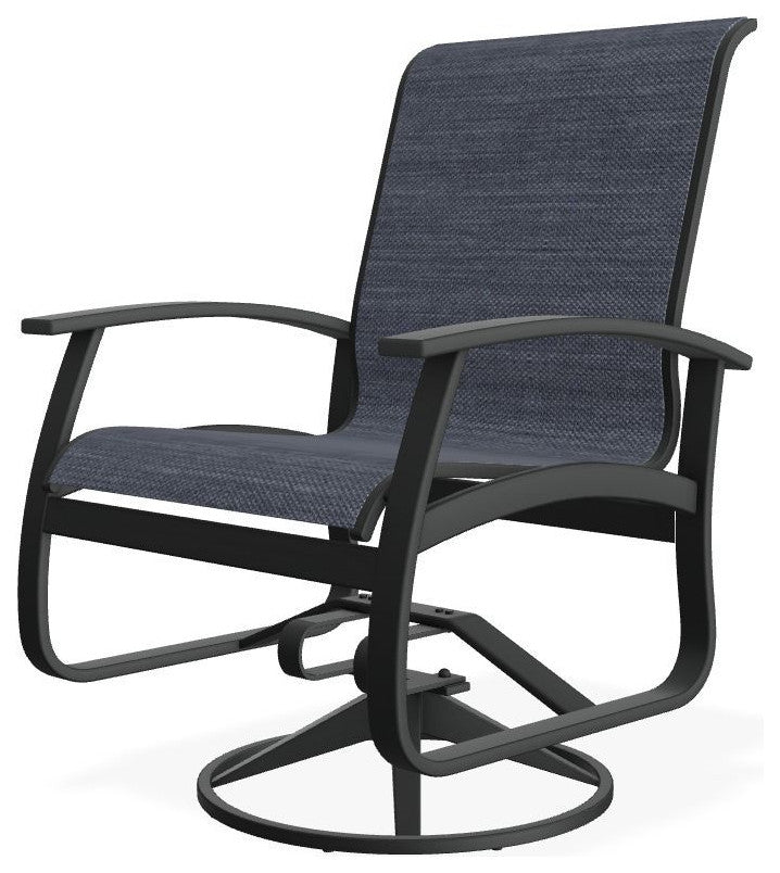Belle Isle Sling Outdoor Swivel Rocker, James/Graphite