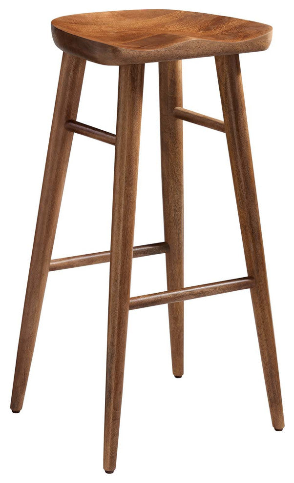 Saville Backless Wood Bar Stools - Set of 2
