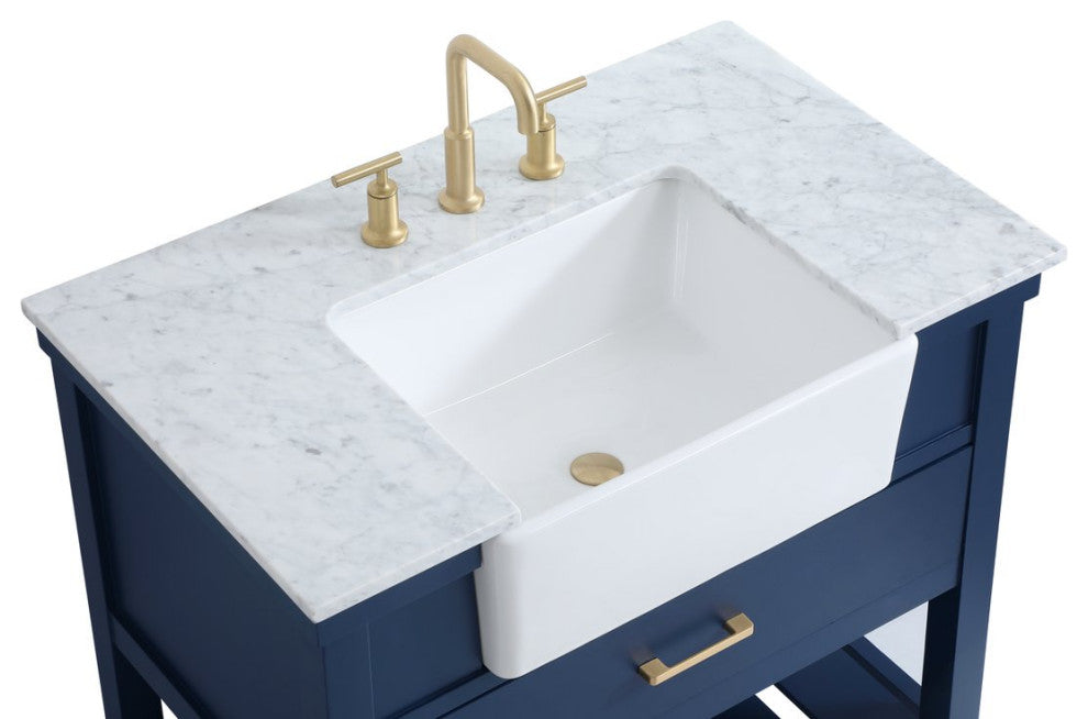 Home Living 22" Farmhouse Blue-Light Bathroom Vanity