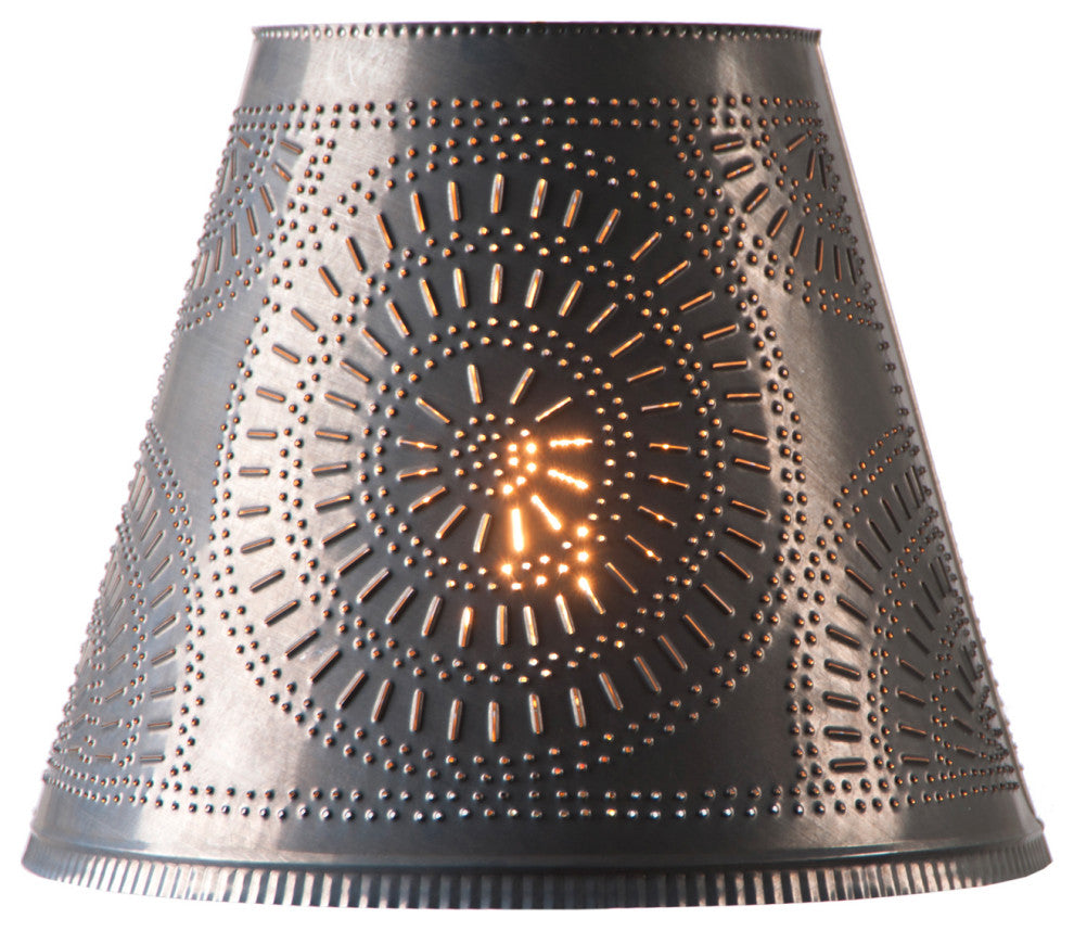 14" Fireside Shade With Chisel, Kettle Black