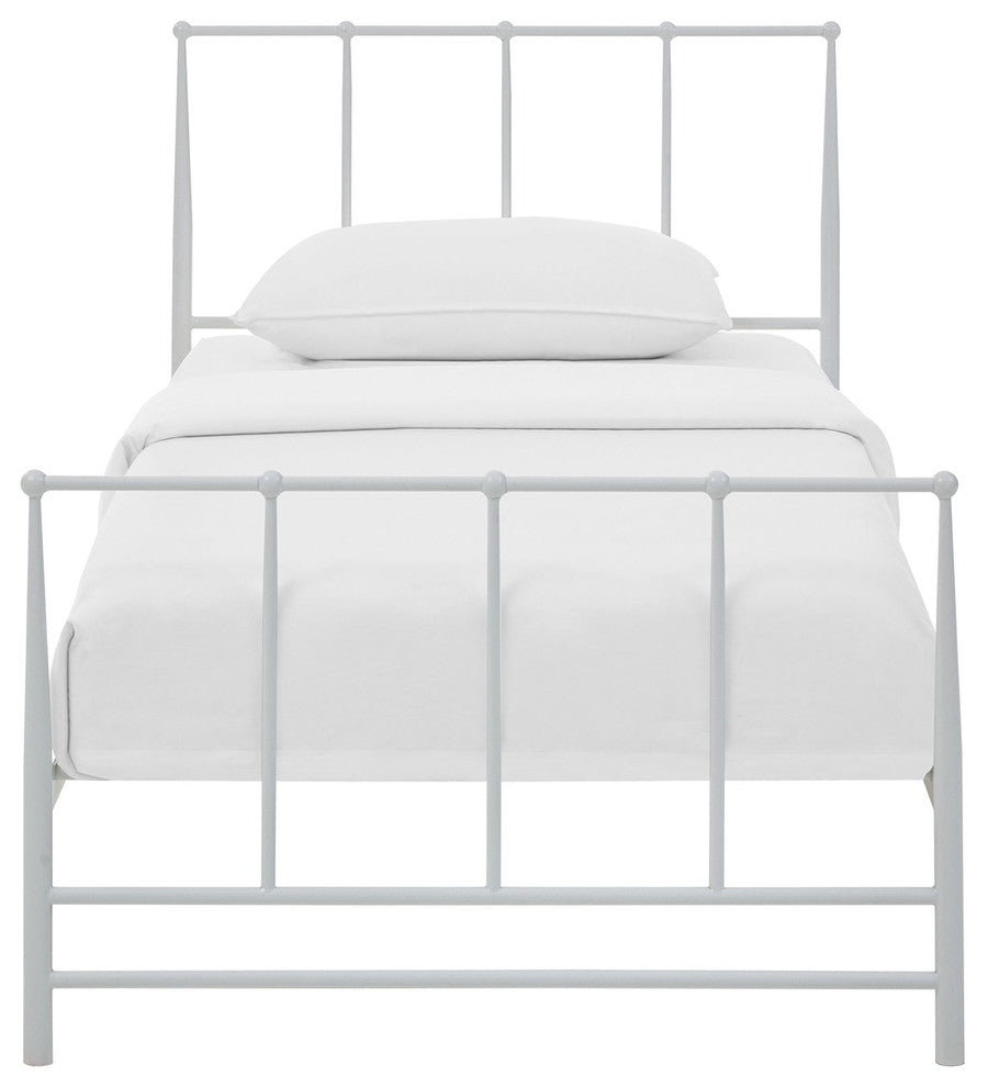 Modway Estate Twin Bed, White