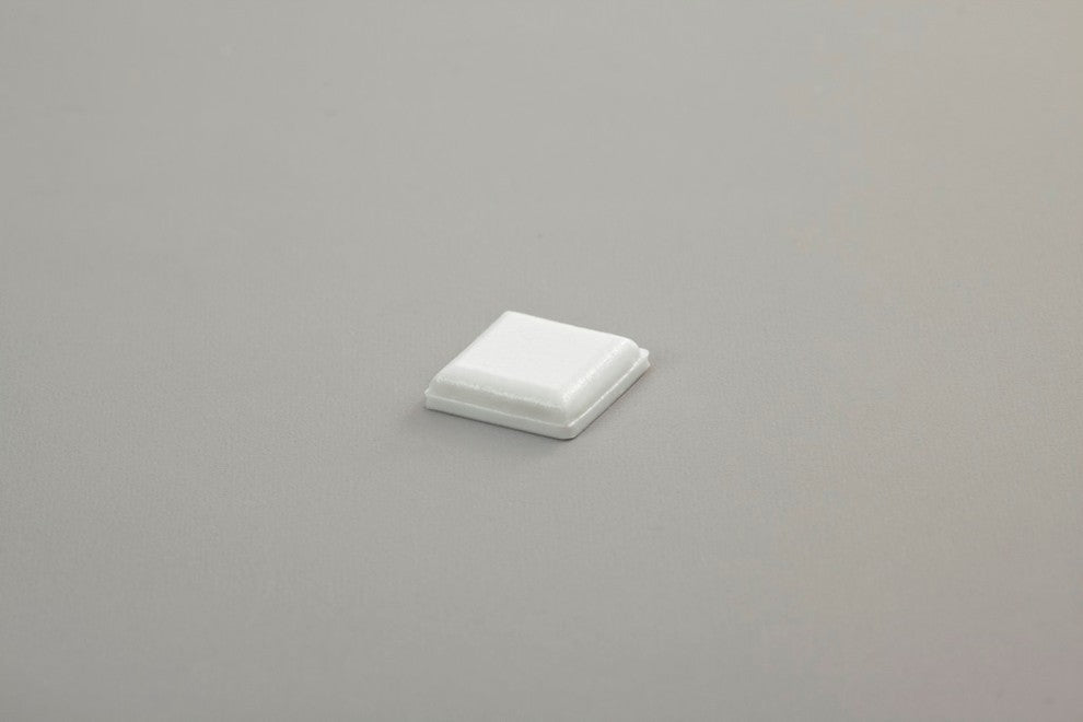 Square Adhesive Cabinet & Furniture Rubber Pads-BS20 .400"x.100"-242pcs, White