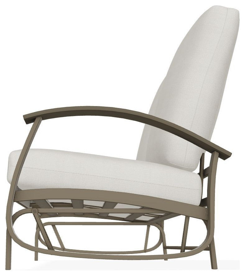 Belle Isle Cushion Deep Seating 2-Seat Glider, Grasscloth Buff/Beachwood