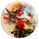 Roses And Sunny Day Watercolor, Floral Disc Metal Artwork, 23"