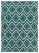 Davin Contemporary Area Rug, Blue and Cream, 5'x7'