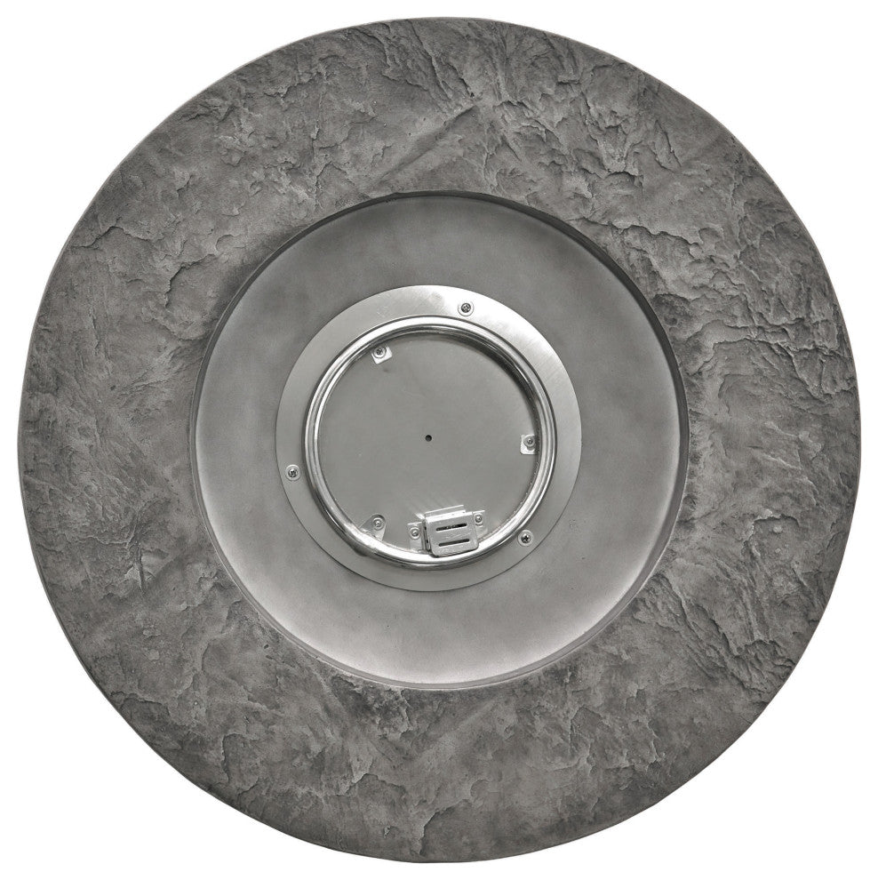 GDF Studio Blomgren 32" Stone Circular MGO Fire Pit with Gray Top, 40,000 BTU