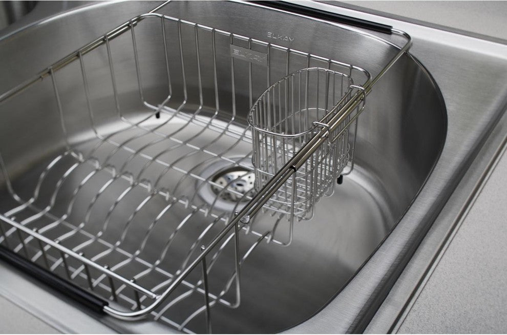 LKWUCSS Stainless Steel 3-1/2" x 5-1/8" x 4-3/8" Utensil Caddy