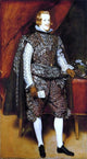 Diego Velazquez Philip IV in Brown and Silver Premium Canvas Print