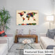 "Map Of The World, Abstract Painting" Wrapped Canvas Print, 26x18x1.5