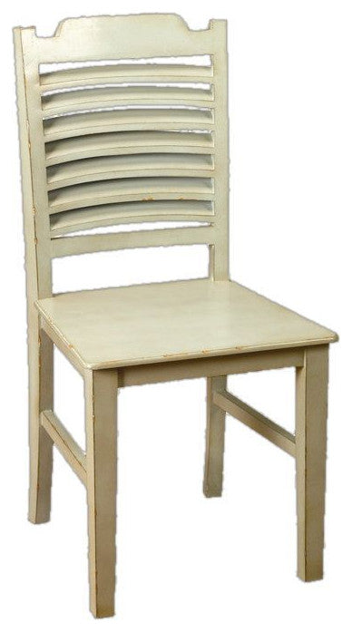 Solid Wood Dining Chair, Blue/Gray
