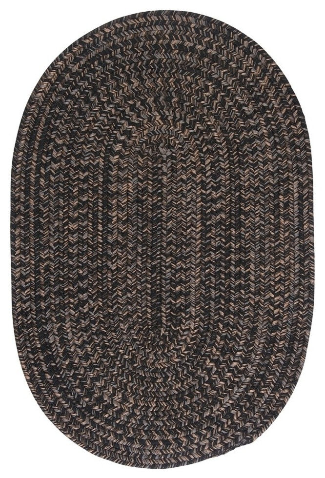 Colonial Mills Hayward HY19 Black Traditional Area Rug, Oval 2'x4'