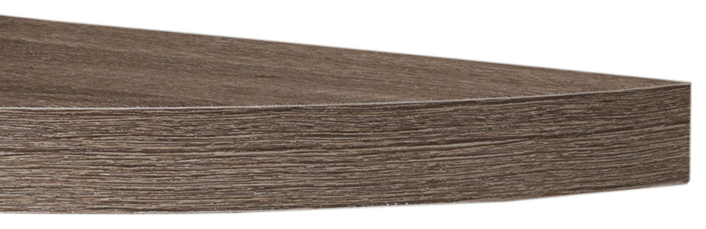 Veneer Corner Radial Shelves, Set of 2, Weathered Oak