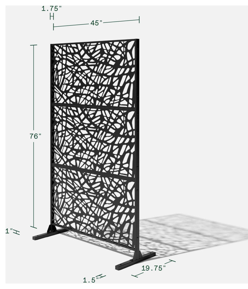 Veradek Screen Series Web Privacy Screen 3 Panel Set w/ Stand