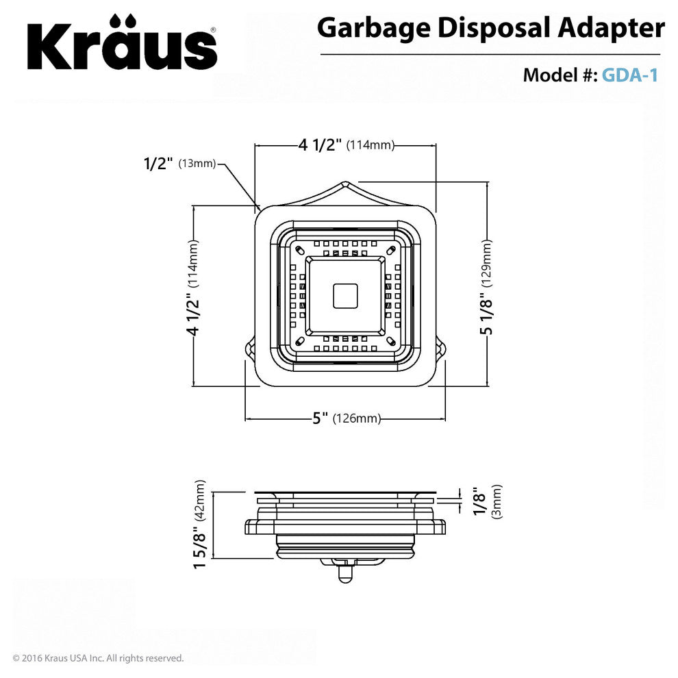 Pax Garbage Disposal Adapter for Pax Kitchen Sink