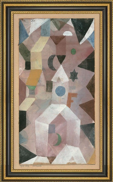 Paul Klee The Chapel - 15" x 30" Framed Premium Canvas Print