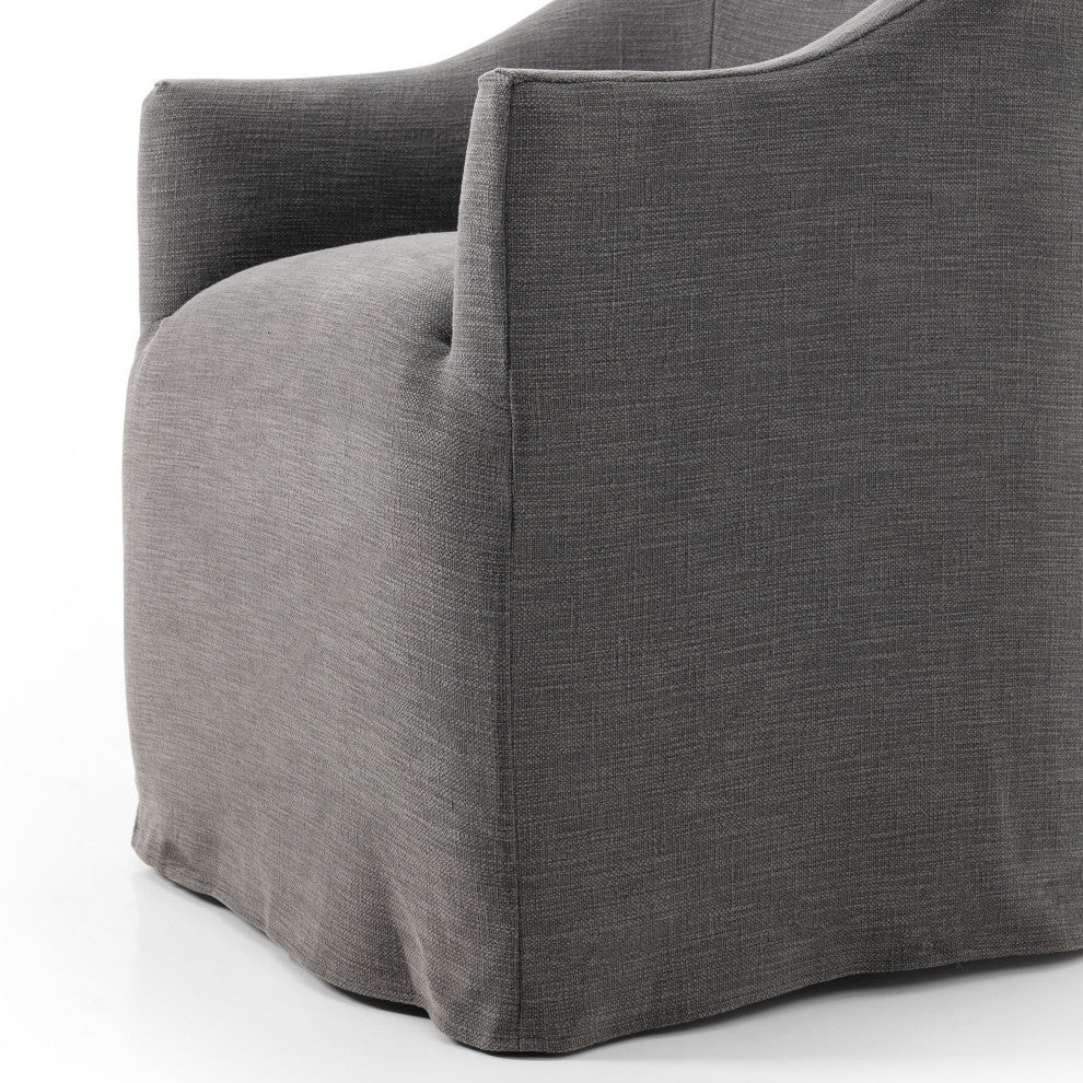 Cove Dining Chair With Casters Bergamo Charcoal