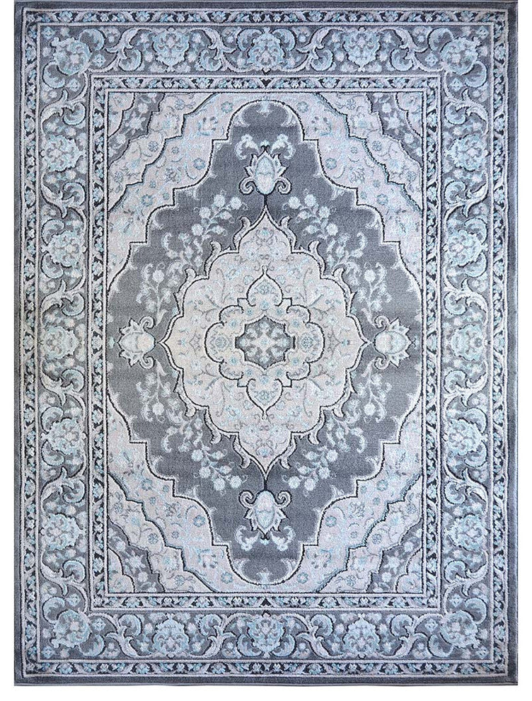 Home Dynamix Oxford Caspian Area Rug 5'2"x7'2", Border Gray